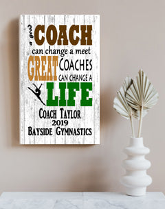Personalized Gymnastics Coach Gift Plaque