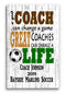 Personalized Soccer Coach Gift Sign Gift