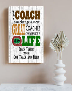Track Coach Gift Plaque For Great TRACK & FIELD Coaches