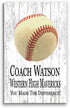 Baseball Coach Gift Plaque Personalized Team SIGNABLE for Coaches