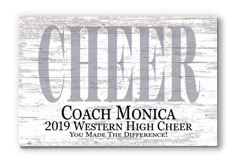 cheer coach plaque