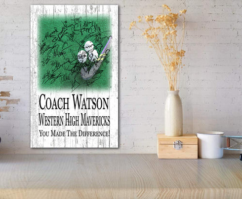Field Hockey Coach Gift Personalized SIGNABLE Sign