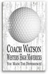 Golf Coach Gift Personalized SIGNABLE Sign