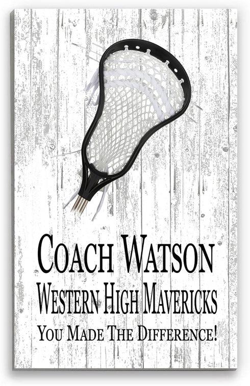 Lacrosse Coach Gift Personalized SIGNABLE Sign