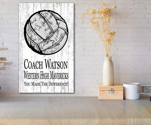 Volleyball Coach Gift Personalized SIGNABLE Great Coaches Gifts