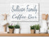 Coffee Bar Sign With Custom Name Solid Wood 16.5in x 10.5in