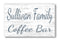 Coffee Bar Sign With Custom Name Solid Wood 16.5in x 10.5in