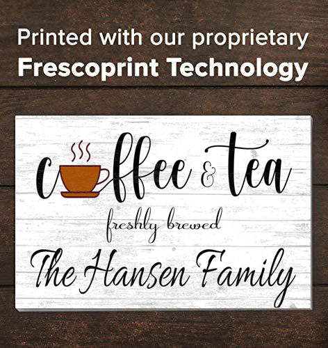 Personalized Coffee & Tea Bar Kitchen Sign