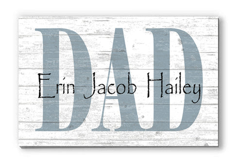 Personalized Dad Gift Sign With Kids Names Custom Father's Day or Birthday Gift Idea