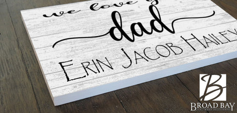 Personalized Dad Gift Sign Personalized With Kids Names