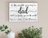 To The World You Are A Dad Sign Personalized With Kids Names