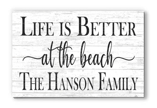 Custom Life Is Better At The Beach House Sign