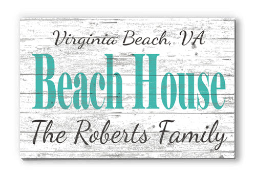 Custom Beach House Sign Personalized Coastal Décor