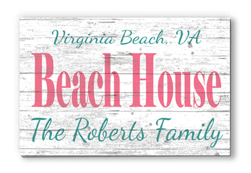 Custom Beach House Sign Personalized Coastal Décor