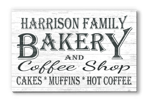 Custom Bakery Kitchen Sign Personalized Farmhouse Wall Decor