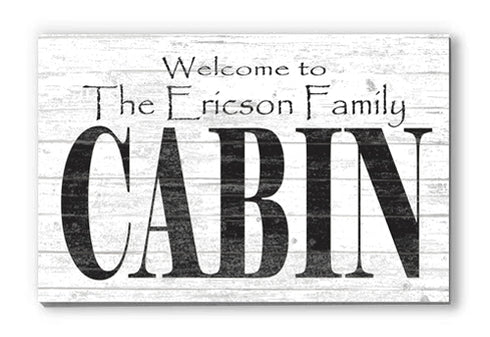Personalized Cabin Sign for Lake House Summer Home or Mountain House with Family Name