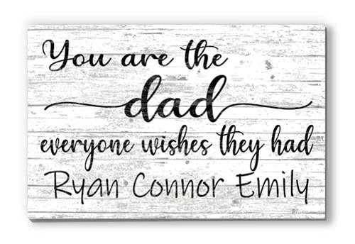 Dad Gift Personalized Sign with Kid's Names Father Everyone Wishes They Had