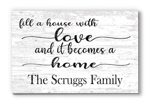 Farmhouse Family Name Sign Custom and Personalized
