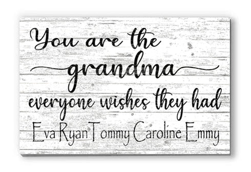 Personalized Grandma Gift Sign You Are The Grandma Everyone Wishes They Had