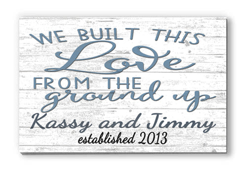 Date Established Home Sign Personalized Anniversary Gift Idea
