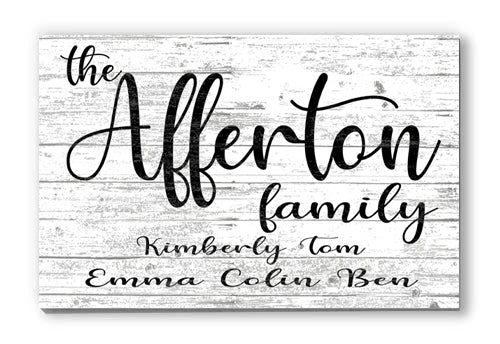 Family Name Sign Farmhouse Style