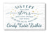 Sister Gift Sign Sisters are Like Stars Personalized