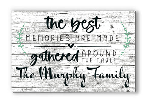 The Best Memories Are Made Gathered Around The Table Sign