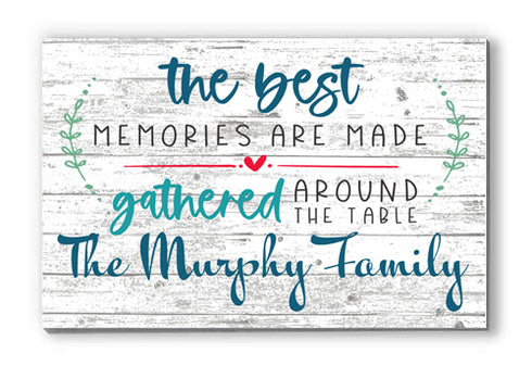 The Best Memories Are Made Gathered Around The Table Sign