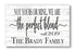 The Perfect Blend Family Sign with Established Date and Custom Names