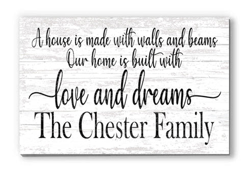 Family Name Sign Personalized Farmhouse Quote Décor