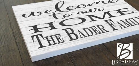 Personalized Family Welcome Sign New Home or Wedding Gift