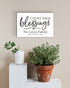 Family Name Sign Personalized Gift "Count your Blessings" - 16.5" x 10.5"