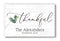 Thankful Family Name Sign Personalized Gift - 16.5" x 10.5"