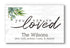 Family Sign Personalized Gift Farmhouse Decor "You Are So Loved" Wood Quote Wall Art - 16.5" x 10.5"