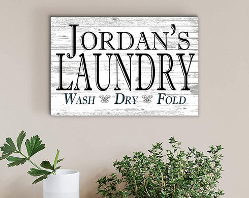 CUSTOM Wash Dry Fold Laundry Sign