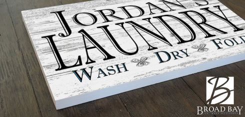 CUSTOM Wash Dry Fold Laundry Sign