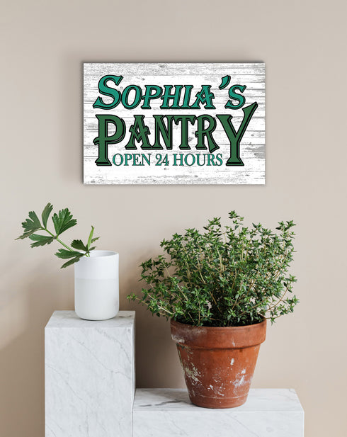 PERSONALIZED Kitchen Pantry Sign Rustic Farmhouse Style Decor
