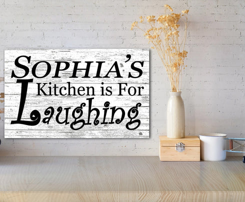 PERSONALIZED Kitchen Sign Kitchen is for Laughing