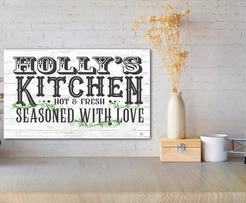 Personalized Kitchen Sign Seasoned With Love