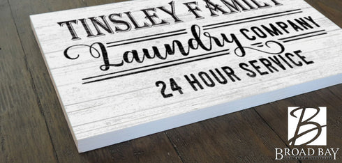 Personalized Laundry Room Sign Custom Farmhouse Style Décor