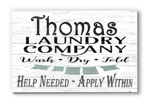 Custom Laundry Room Sign Personalized Wash Dry Fold Decoration
