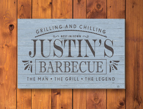 Personalized Barbecue Sign Custom Gift Idea