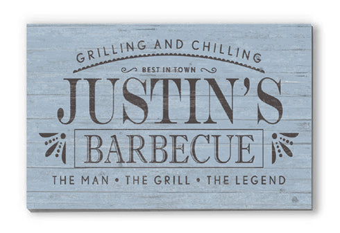Personalized Barbecue Sign Custom Gift Idea