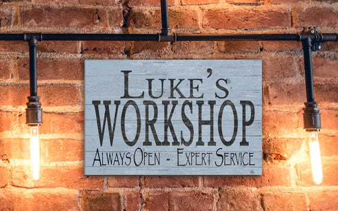 Custom Workshop Sign Personalized Man Cave Gift