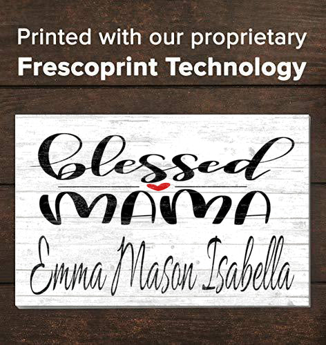Personalized Blessed Mama Sign - Gift For Mom