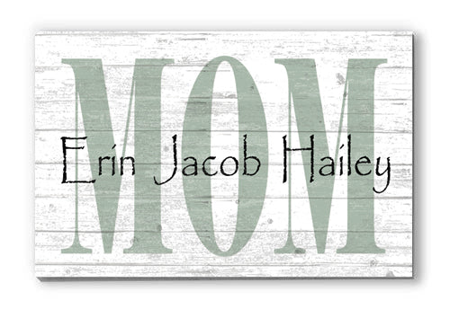Personalized Mom Gift Sign Custom With Children's or Kids Names
