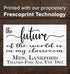 Personalized Teacher Gift Sign The Future Of The World Is In My Classroom