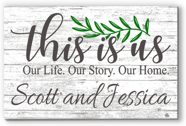 This Is Us Sign Personalized Farmhouse Style Family Décor