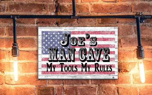 Custom Man Cave Sign PERSONALIZED Decoration Gift For Men Husband Grandpa Dad