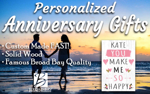 Anniversary Gift Personalized "You Make Me So Happy" Sign